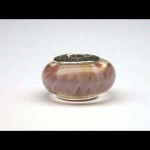 PANDORA Authentic Murano Charm Pink Zig Zag